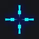 4 Square + cyan custom crosshair