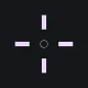 A circle with completely clear in the centre! (With arrows for hipfire!) white custom crosshair