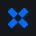 a simple x blue custom crosshair