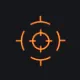 Accurate glow orange custom crosshair