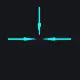 Arrows cyan custom crosshair