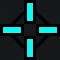 Blue and red cyan custom crosshair