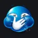 Blue Emoji Holding It custom crosshair