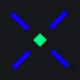 Blue Green: Space Ship blue custom crosshair