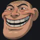 cartoon style human trollface orange custom crosshair
