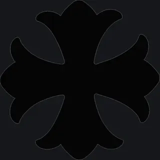 chrome hearts black custom crosshair