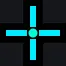 Clear Vision cyan custom crosshair
