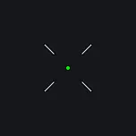 A white custom crosshair