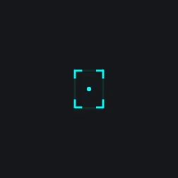 A cyan custom crosshair