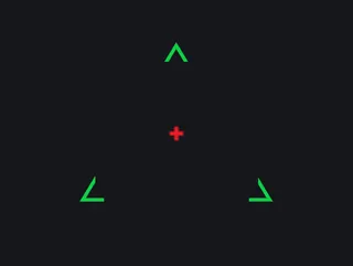 三角准星 green custom crosshair