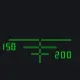 猎杀对决贝蒂埃（马枪）死亡之眼型-普通弹-射表 green custom crosshair