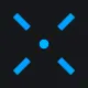 "X" blue custom crosshair