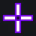 十字型—方（无中心点） purple custom crosshair