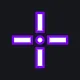 十字型—方（中心点） purple custom crosshair