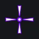 十字型—三角（中心点） purple custom crosshair