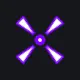 X型—三角（中心点） purple custom crosshair