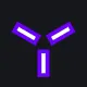 Y型 正—方（无中心点） purple custom crosshair
