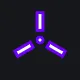 Y型 倒—方（中心点） purple custom crosshair
