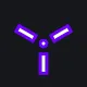 Y型 正—方（中心点） purple custom crosshair