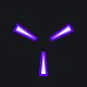 Y型 正—三角（无中心点） purple custom crosshair