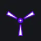 Y型 正—三角（中心点） purple custom crosshair