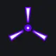 Y型 倒—三角（中心点） purple custom crosshair