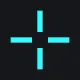 a cyan custom crosshair
