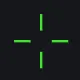 e green custom crosshair