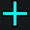 1 cyan custom crosshair