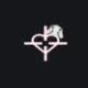 cute pink bunny heart crosshair