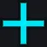 Cyan Cross - Black Outline cyan custom crosshair