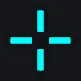 Cyan crosshair