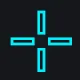Cyan crosshair