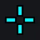Cyan crosshair