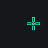 Cyan crosshair