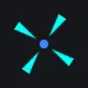 diagnol cyan custom crosshair