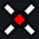 diamond 4 line white custom crosshair