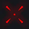 Flamed X red custom crosshair