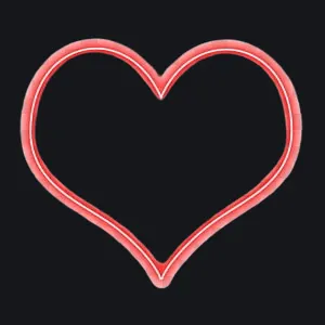 Glowing Red Heart red custom crosshair