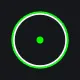 Green circle green custom crosshair