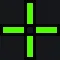 green crosshair