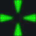 green pink cross animated green custom crosshair