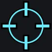 Halo 2 Battle Rifle cyan custom crosshair