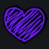 Heart purple animated custom crosshair