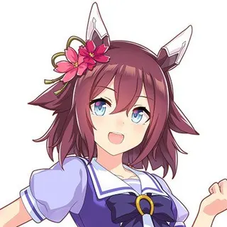 Сhibi Sakura Chiyo (Umamusume) white custom crosshair