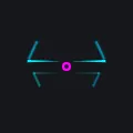 High contrast red dot cyan custom crosshair