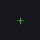 Light and dark green crosshair