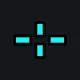 middle cyan custom crosshair