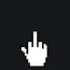 middle finger white custom crosshair