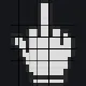 Middle Finger white custom crosshair
